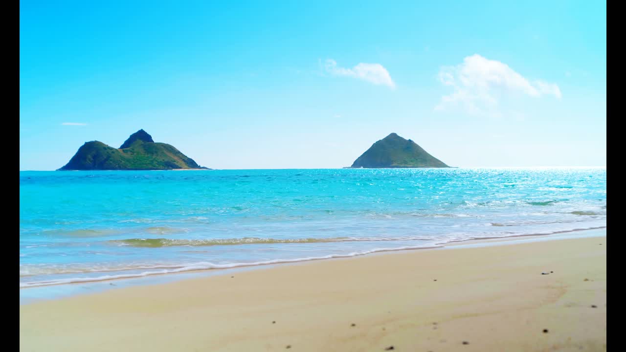 파도 4k와 함께 해변