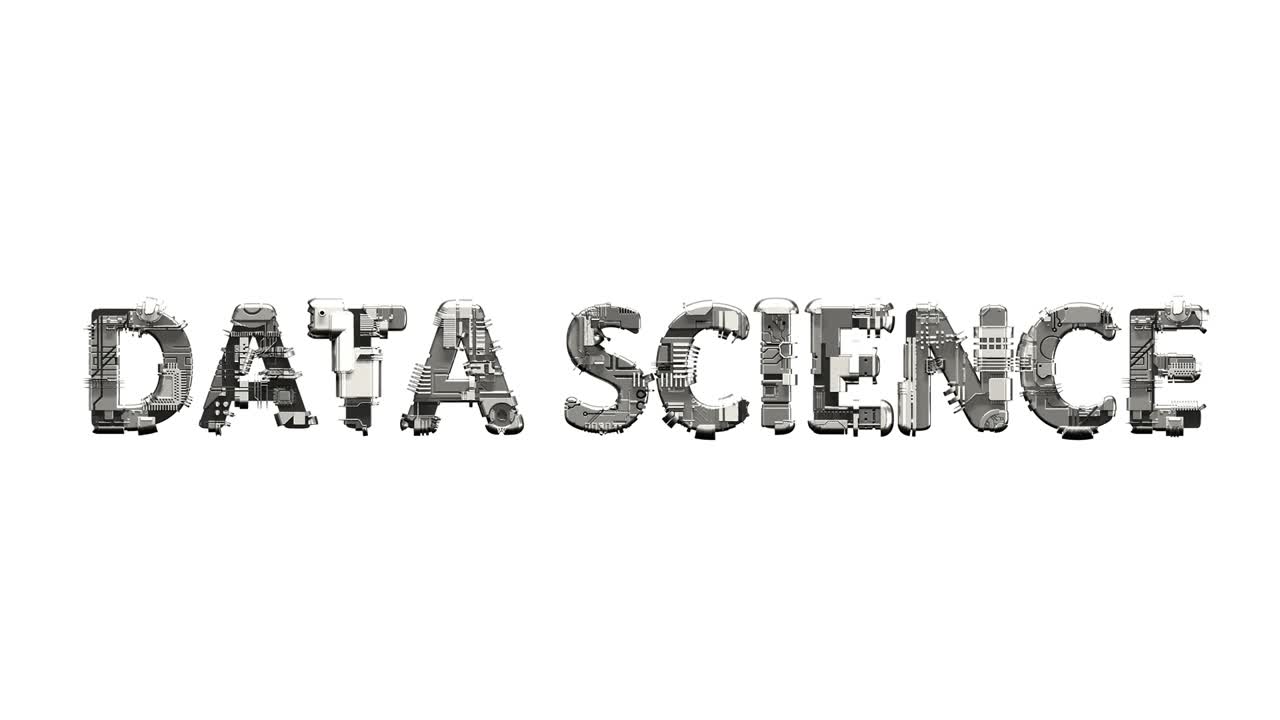 datos científicos texto de chatarra metálica tecnogénica detalles cibernéticos, aislados - video de bucle