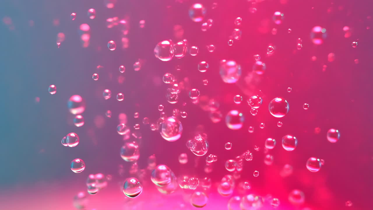 Vibrant Pink and Blue Bubbles Abstract Background