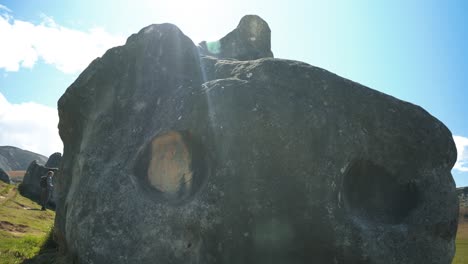 Smooth-footage-of-big-boulders-and-rocks