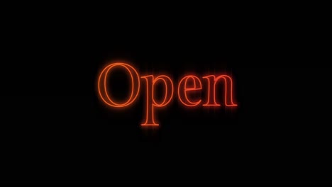 emerging orange open neon billboard 4k