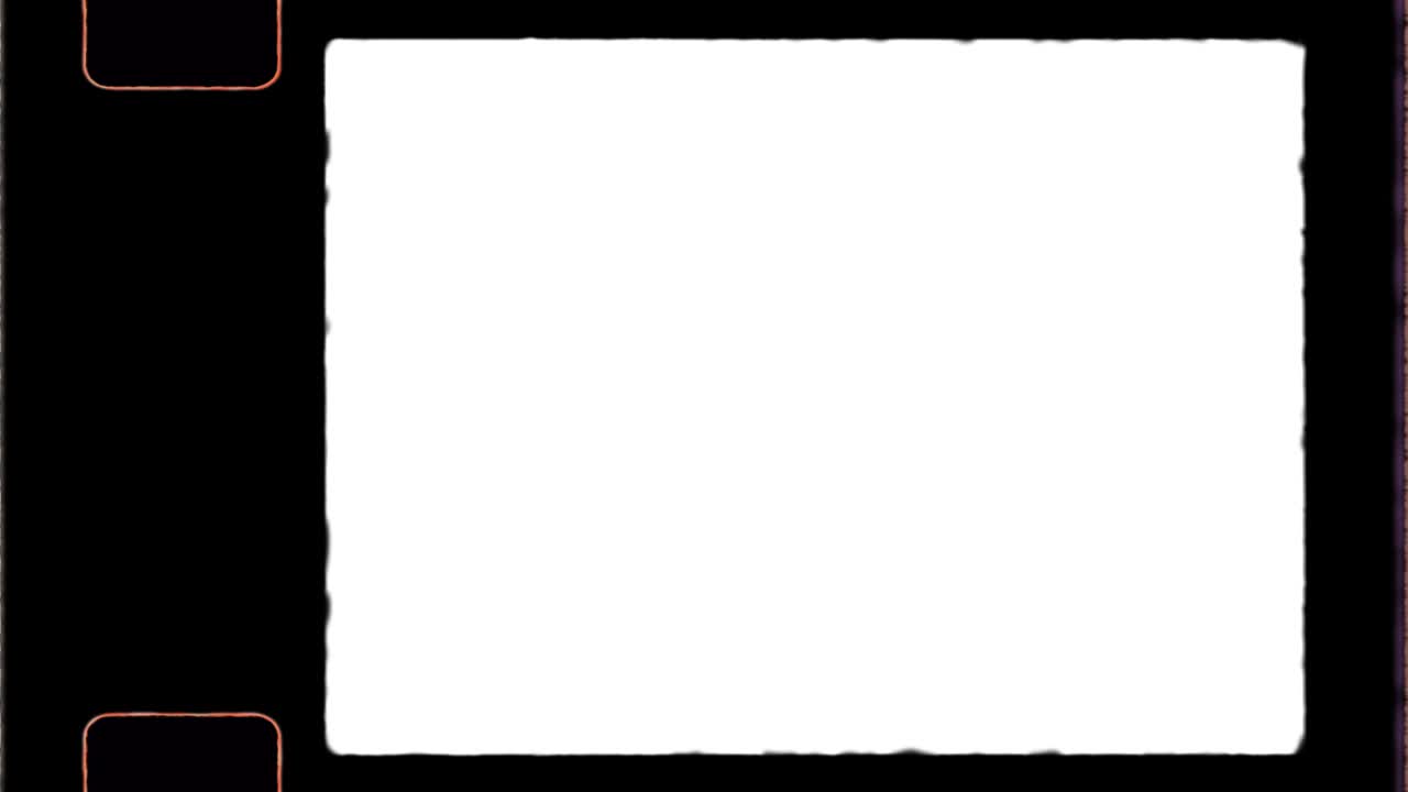 4k 정통 16mm 필름 프레임, 스프로켓 구과 필름 가장자리 플레어