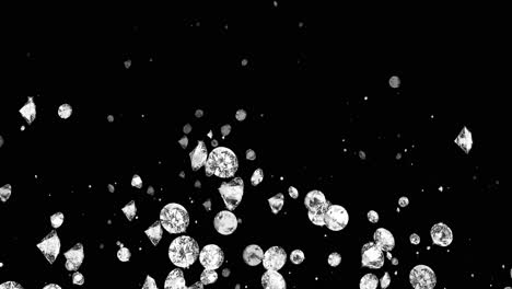4k diamonds rain falling down glamour overlay loop animation green screen presentation christms