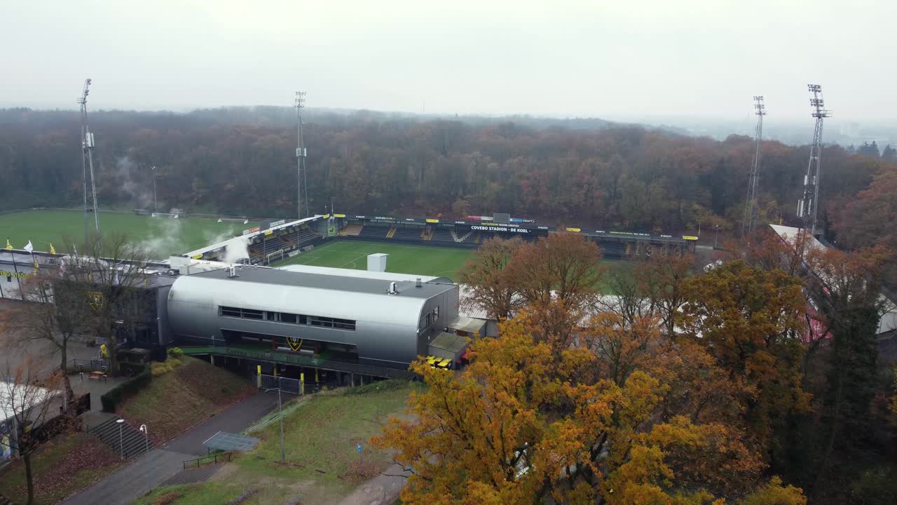 Aerial view of a stadium