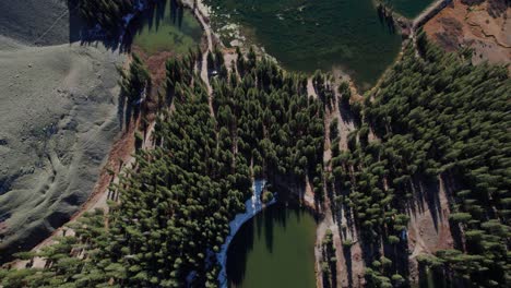 drone-shot-panning-up-at-Alta,-Lakes-in-Colorado