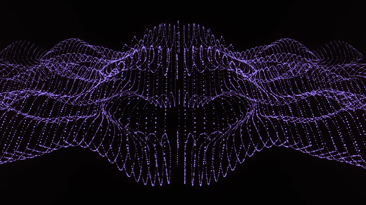 Flowing Dot Particles Wave Pattern