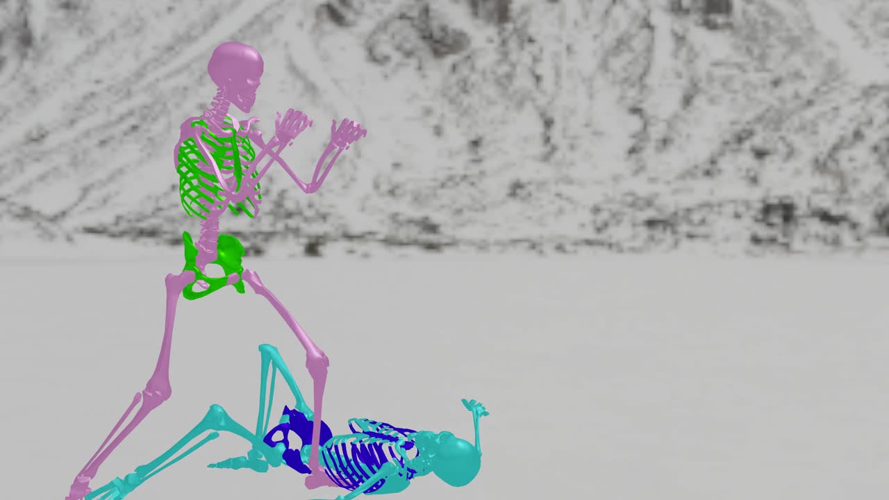 mma kick - 애니메이션 - 초록색 - 파란색