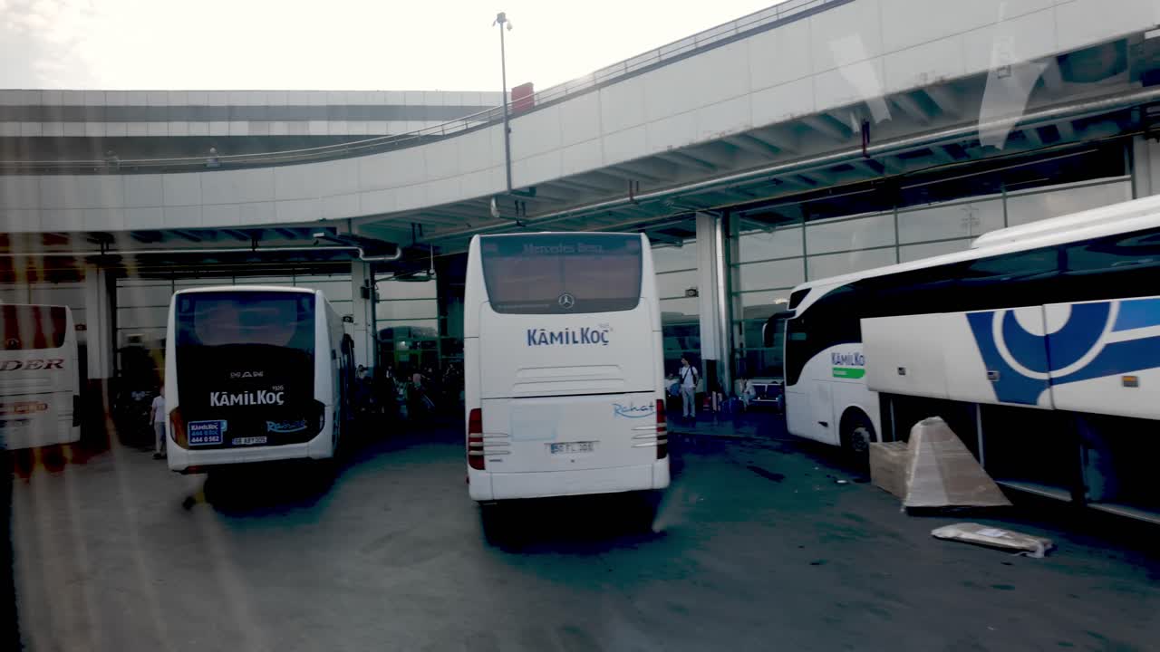 Busy Bus Station in Turkey