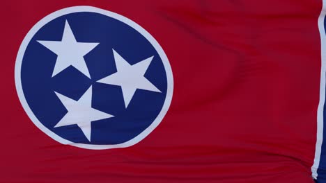 flag of tennessee state, region of the united states, waving at wind