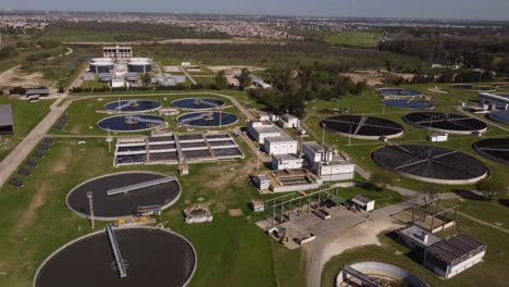 aerial view of a water treatment plant gral