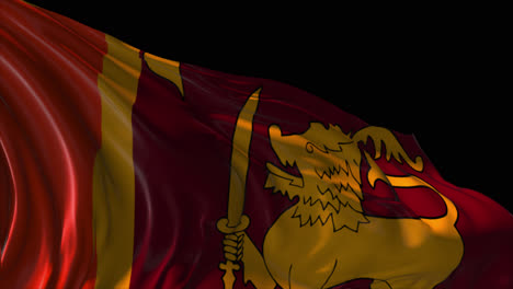 sri lanka flag waving