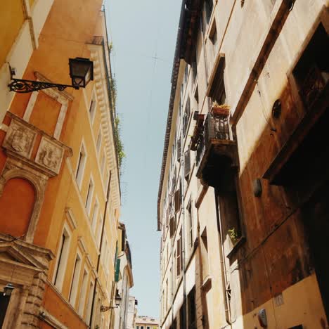 a cozy narrow street in the old historical part of rome