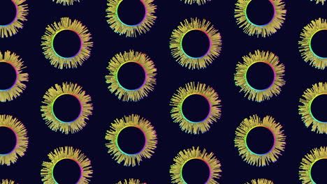 Colorful-circles-forming-a-captivating-pattern-on-a-black-background