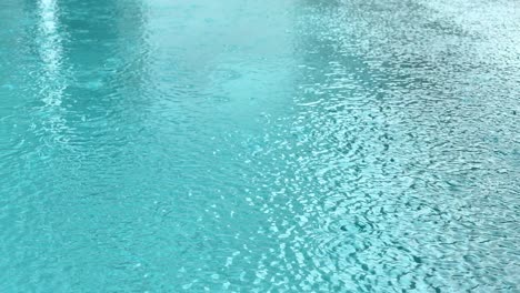 rain drop on surface water,swimming pool