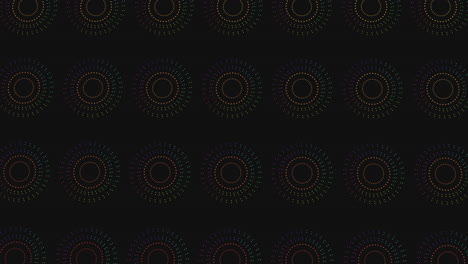 Dynamic-rainbow-circles-converging-on-black-background