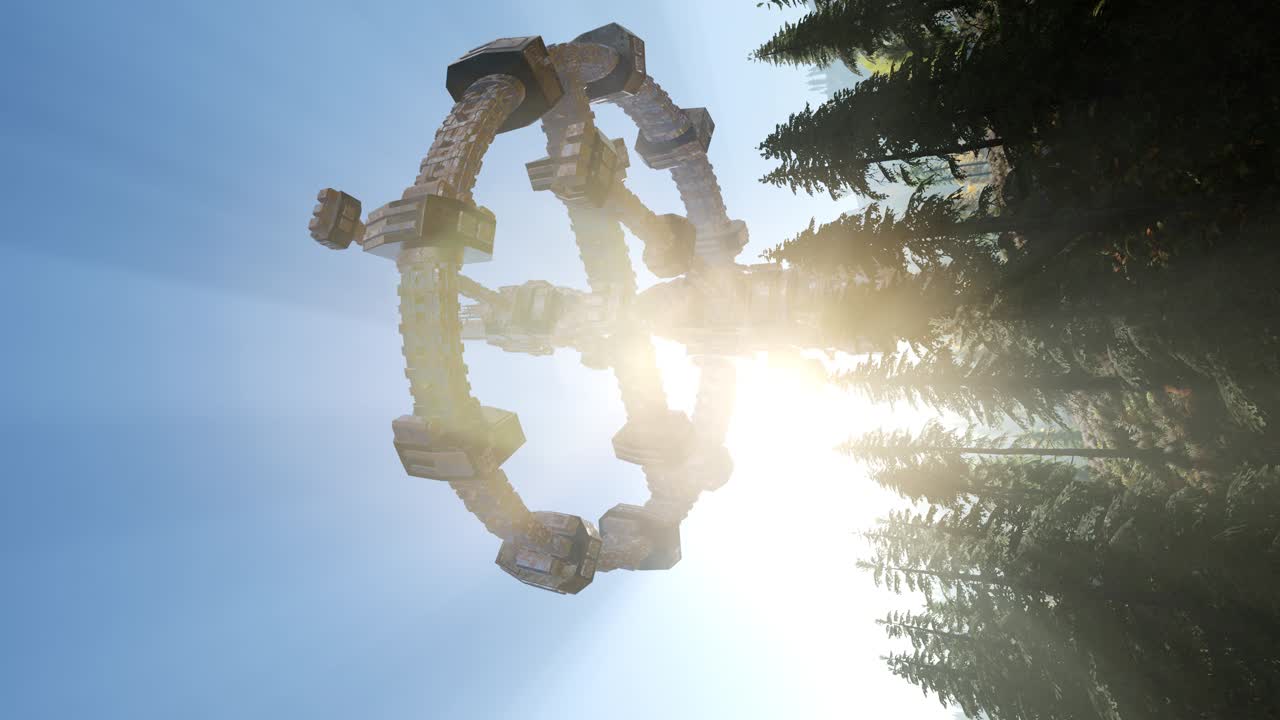 숲 위를 날아다니는 ufo