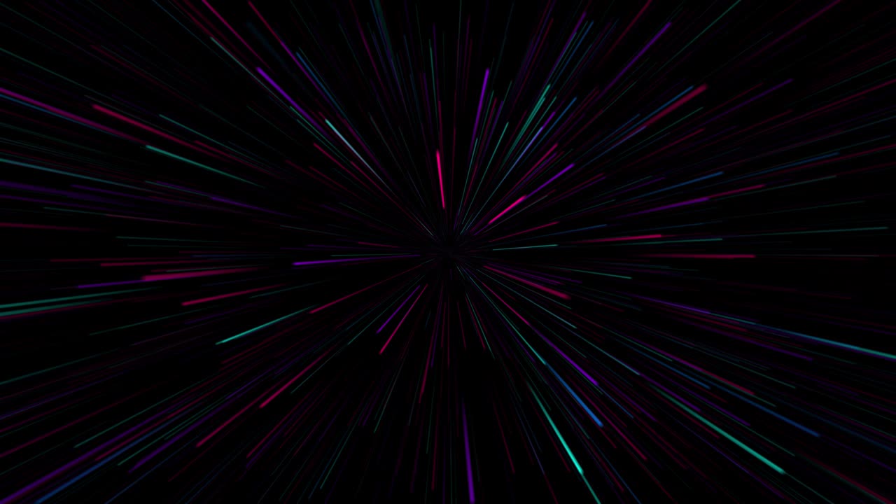 Abstract retro of warp or hyperspace motion in star trail