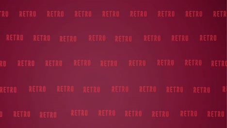 Animación-De-Textos-Retro-Moviéndose-Sobre-Fondo-Rojo