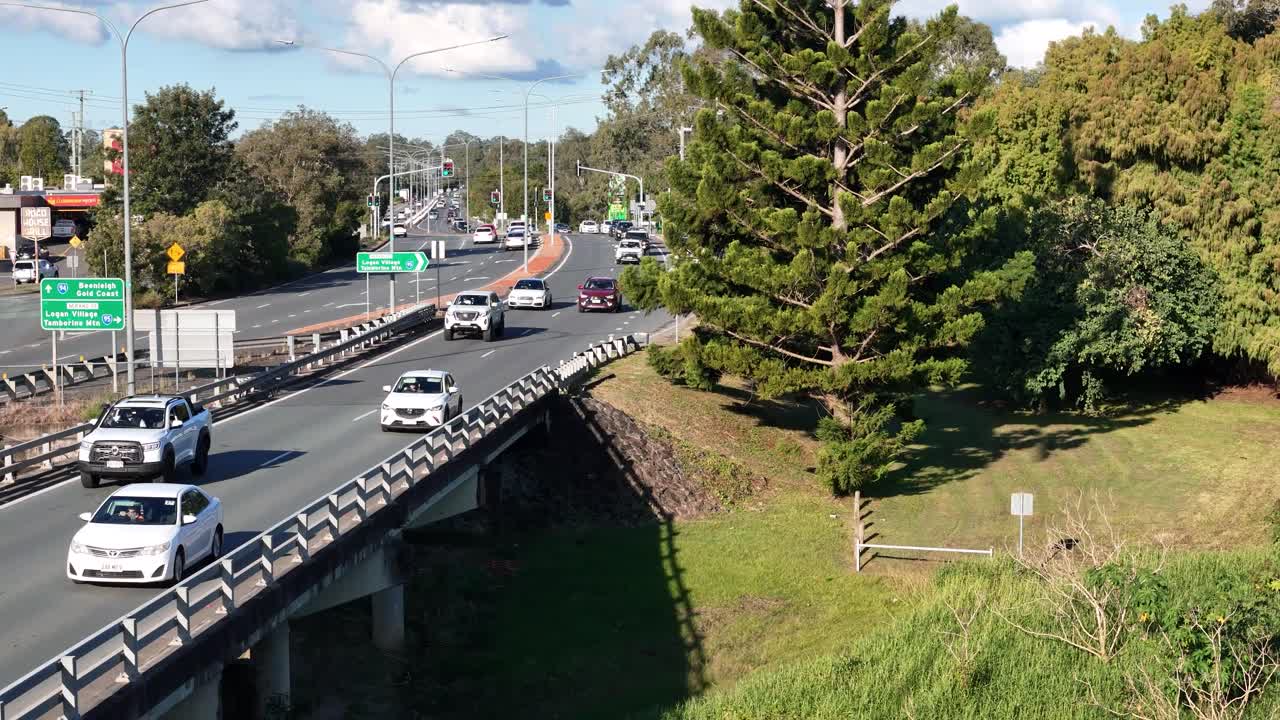 Waterford Bridge near Brisbane in Australia from a drone