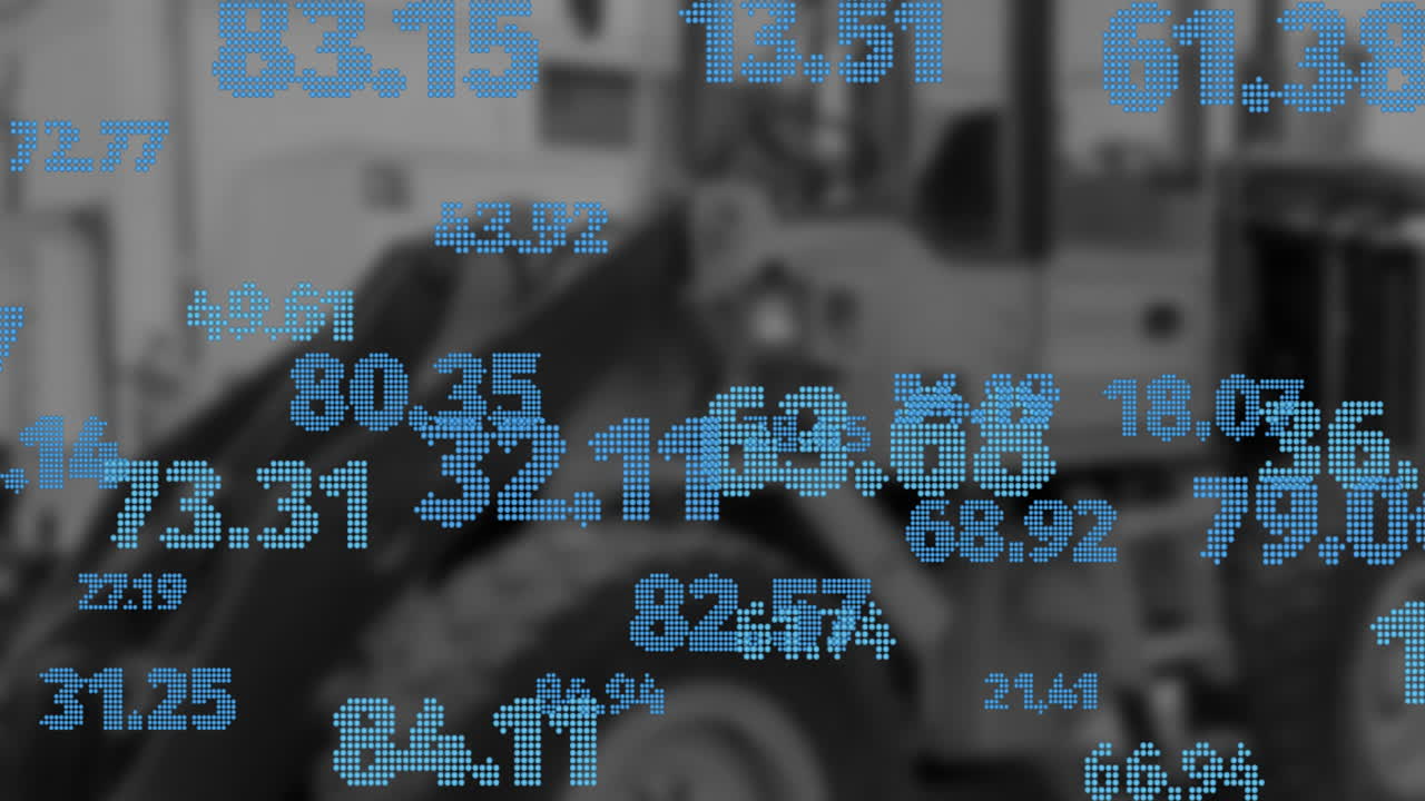 Animation of financial data processing over warehouse