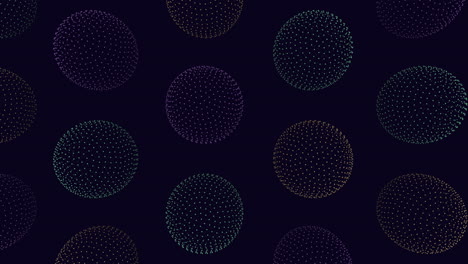 vibrant and overlapping circle pattern on black background