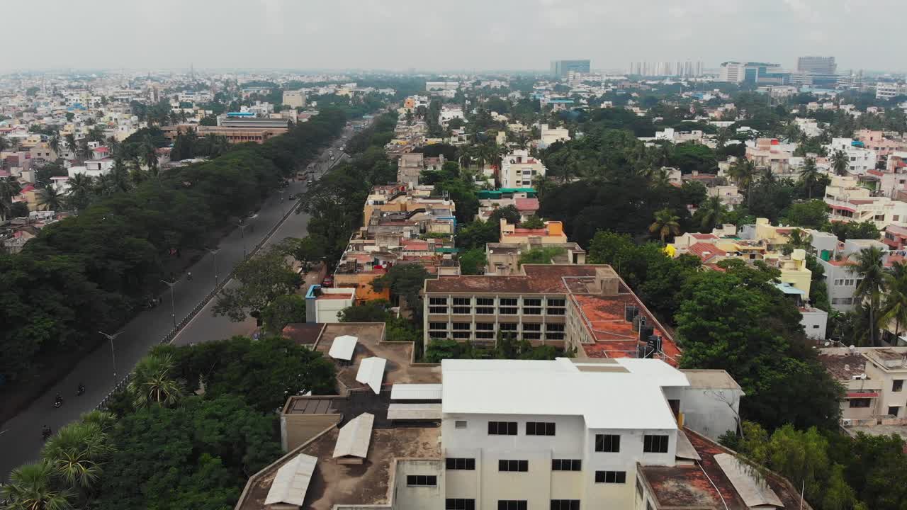 Veduta aerea della città di Chennai. Video girato in 4K.