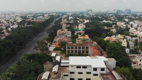 aerial view of chennai city. video is shot in 4k.