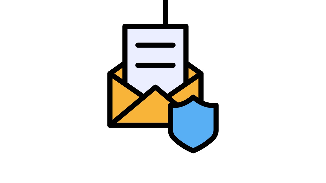 Email Security Icon Showing Protection Against Phishing