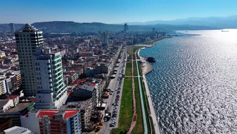 sea ​​and city aerial view