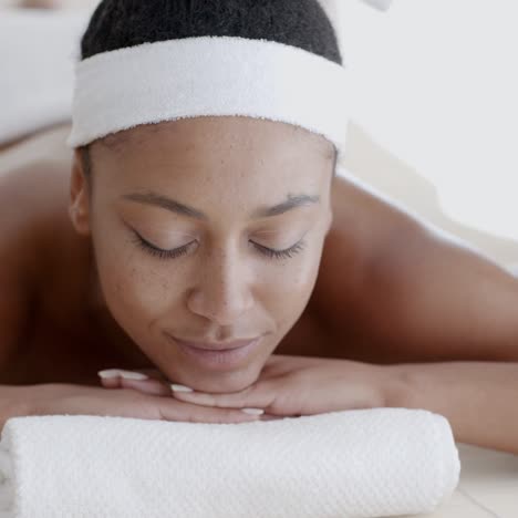 woman relaxing at a health spa