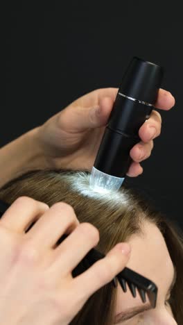 trichoscopy examination of the scalp