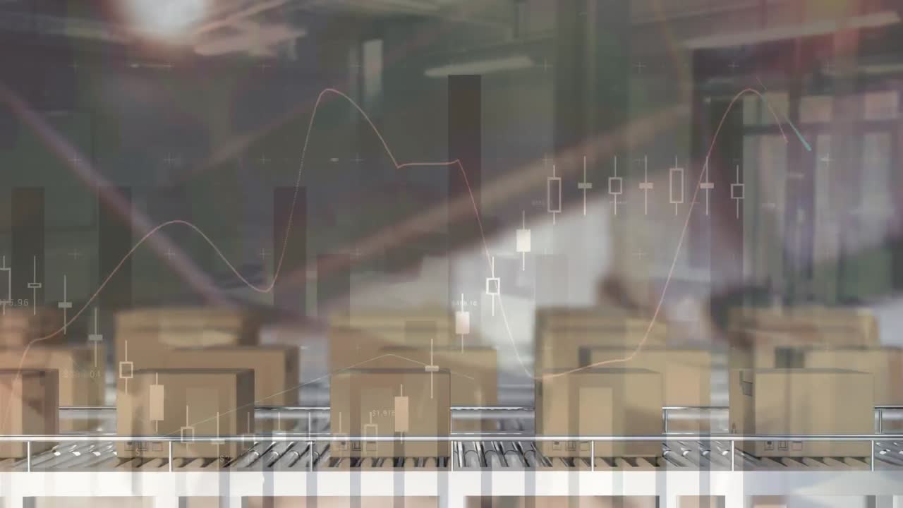 컨베이어 벨트에 있는 여러 배달 상자에 대한 통계 데이터 처리