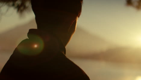 Person Watching Sunset