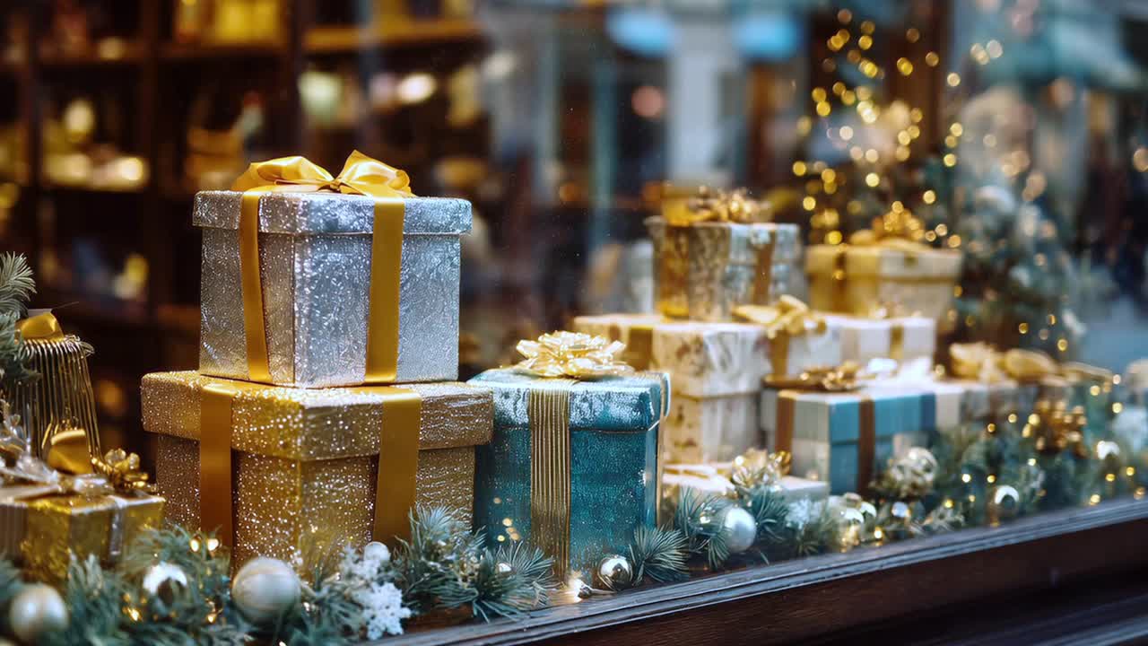 Christmas gifts display