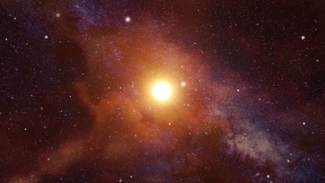 una estrella que brilla intensamente en el universo oscuro