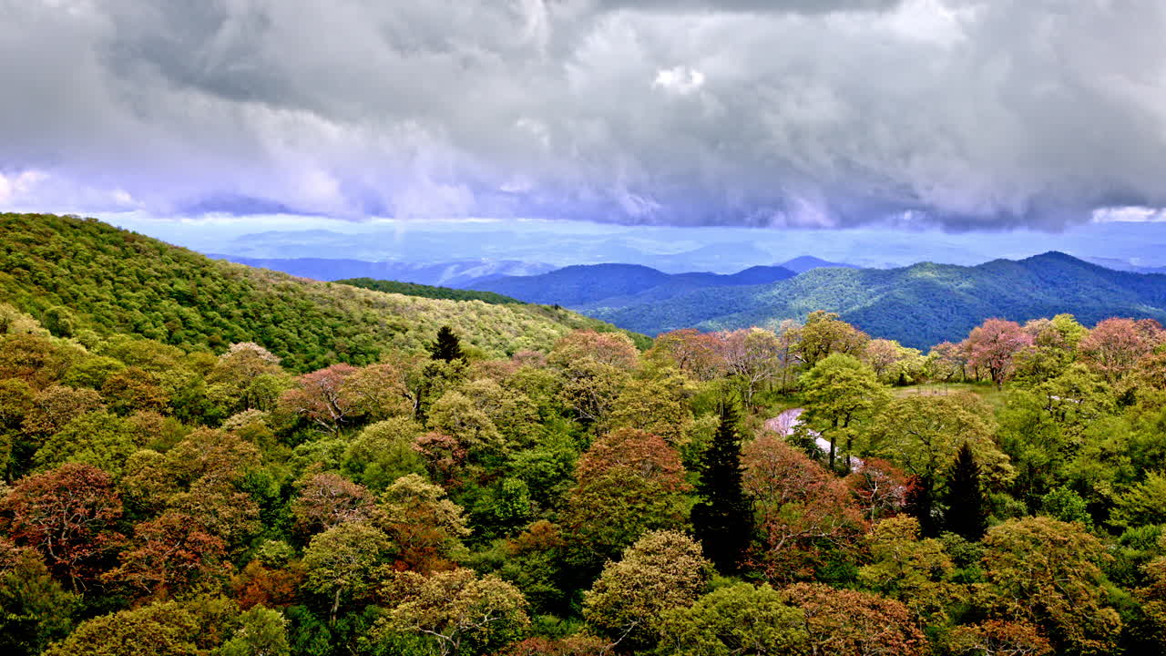 Thick fog and soft rain set the tone in this dramatic drone flight over the Smokies