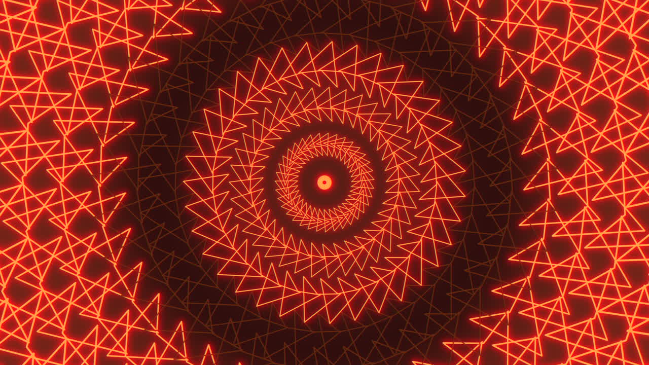 A captivating image showing a spiral design composed of vibrant red lines in a circular formation, generating a swirling effect with a stark contrasting black center