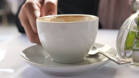 coffee and tea break at a restaurant