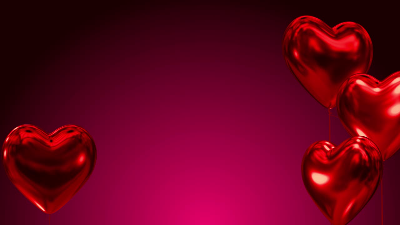 los corazones el día de san valentín los globos el 14 de febrero, fiesta