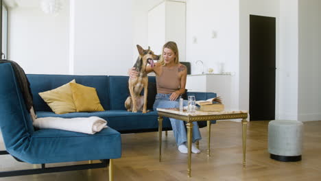 Woman-sitting-at-home