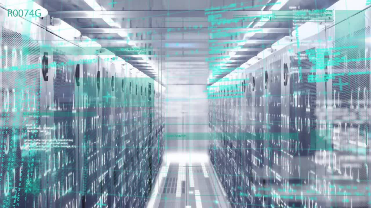 Animation of digital data processing over computer servers