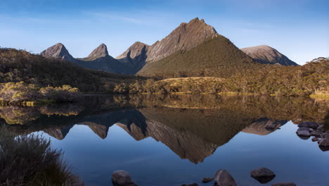 majestic mountains reflected in a calm lake
