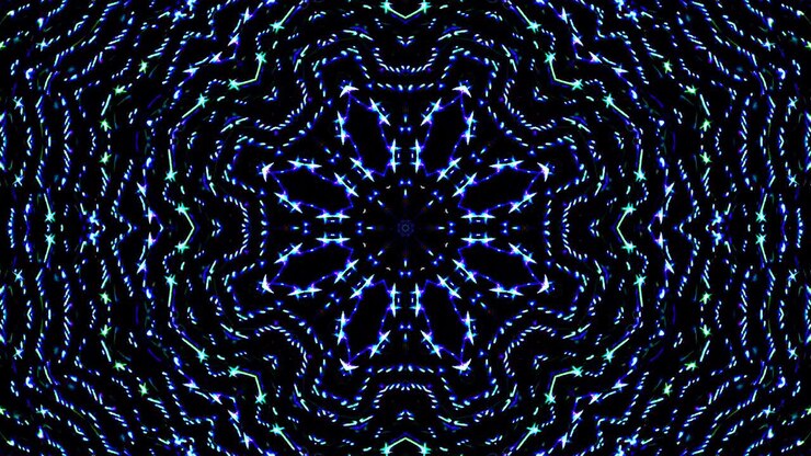 Abstract Kaleidoscope pattern with full colors. Magic mandala. 4k