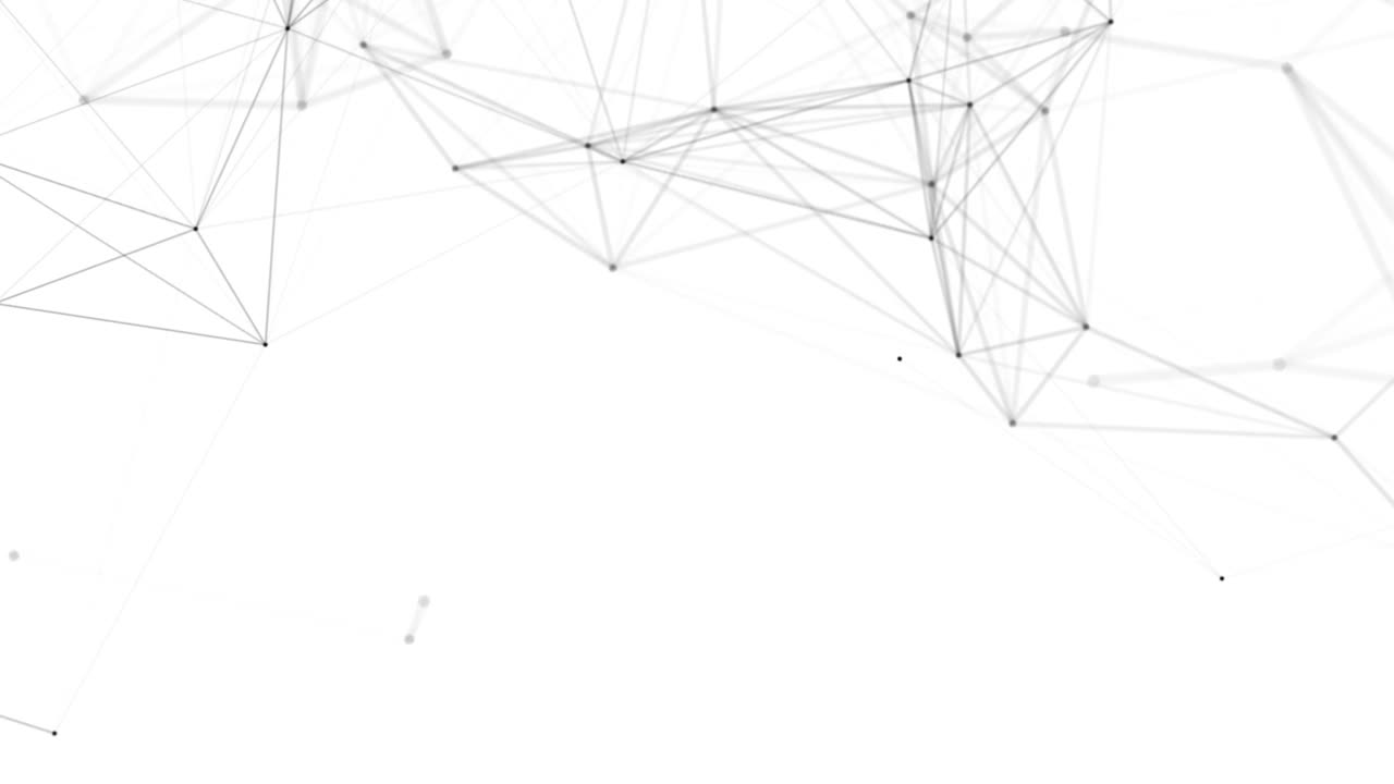 Plexus fantasy abstract technology. Abstract geometric background with moving lines, dots and triangles. Science. Medicine and technology. Loop animations