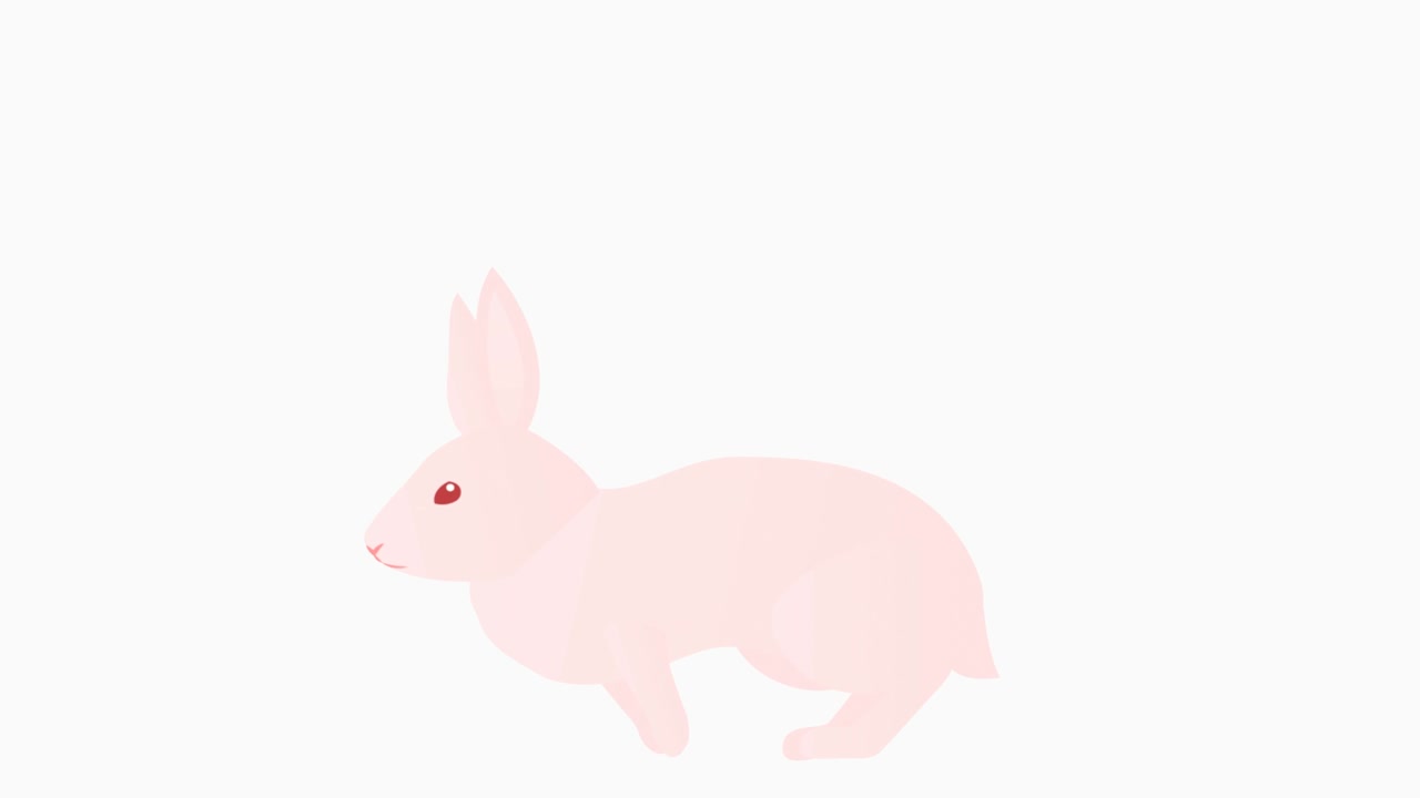 간단한 토끼가 달리는 루프 애니메이션입니다.