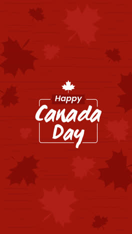 motion graphic of canada day lettering concept