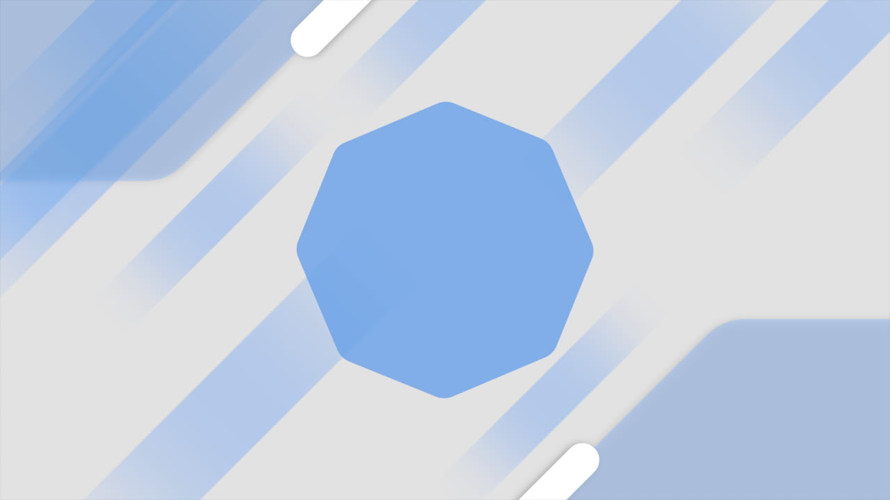 モーションブルーの線と六角形