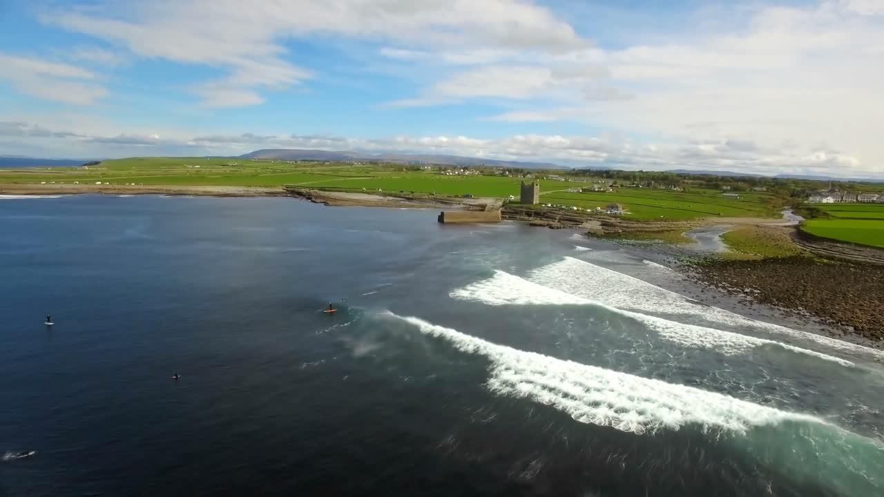 hermosa vista de las olas del mar 4k