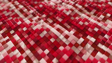 fondo abstracto de piedras cubos coloridos con efecto de desplazamiento aleatorio. bucle sin costuras 3d render