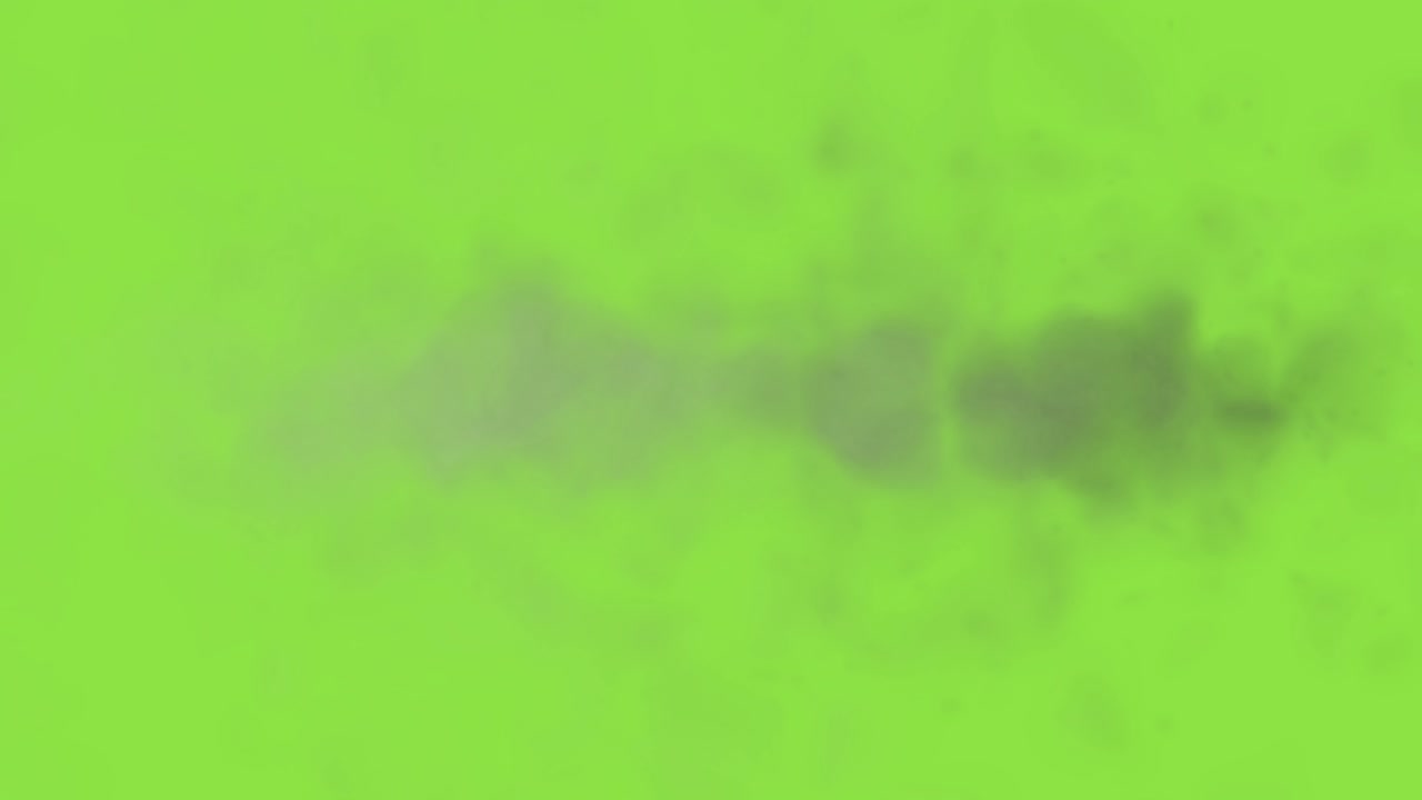 patrones de humo abstractos que evolucionan sobre un telón de fondo verde.